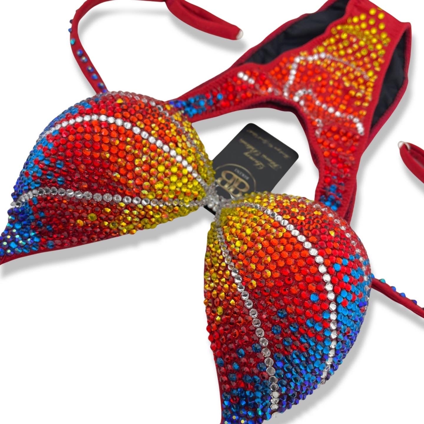 Figure , bodyfitness, crossed back competition suit