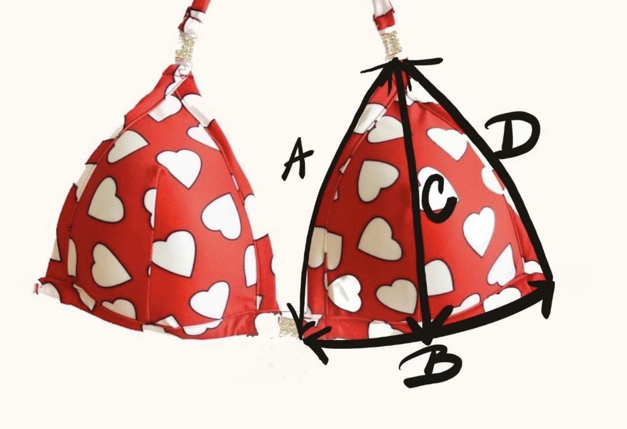 Red Hearts Competition Posing Bikini - PRE ORDER