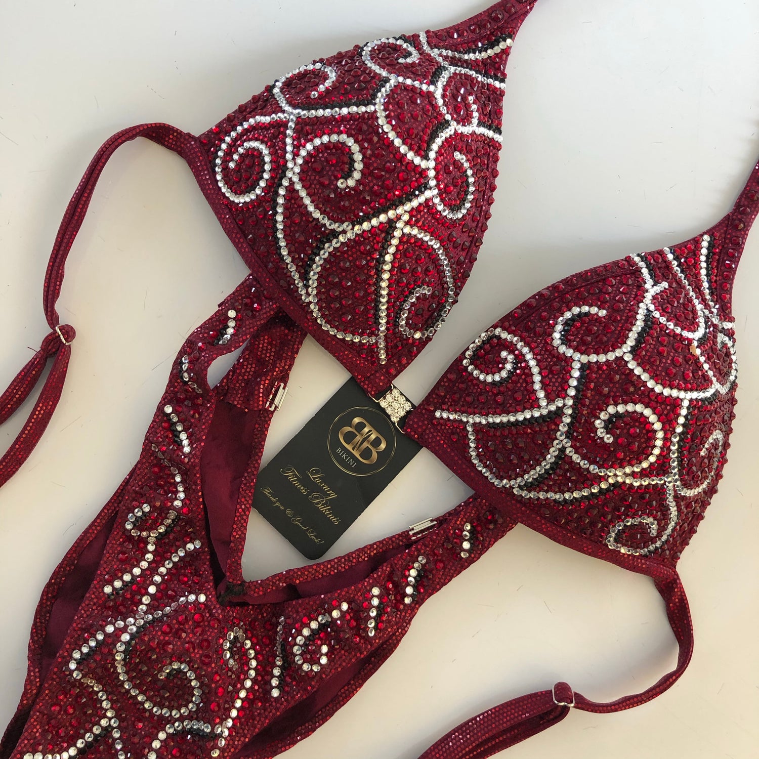 Burgundy Bodyfitness Competition Suit (448)