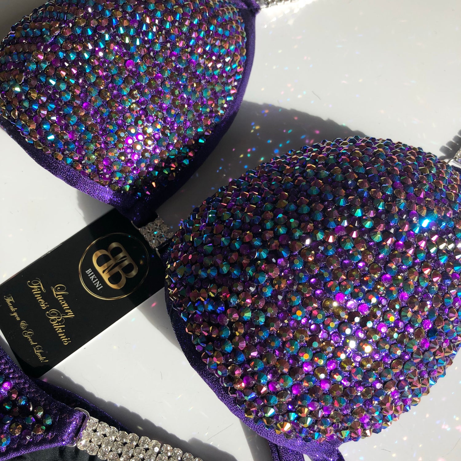 (Lena) Purple Crystallized Suit