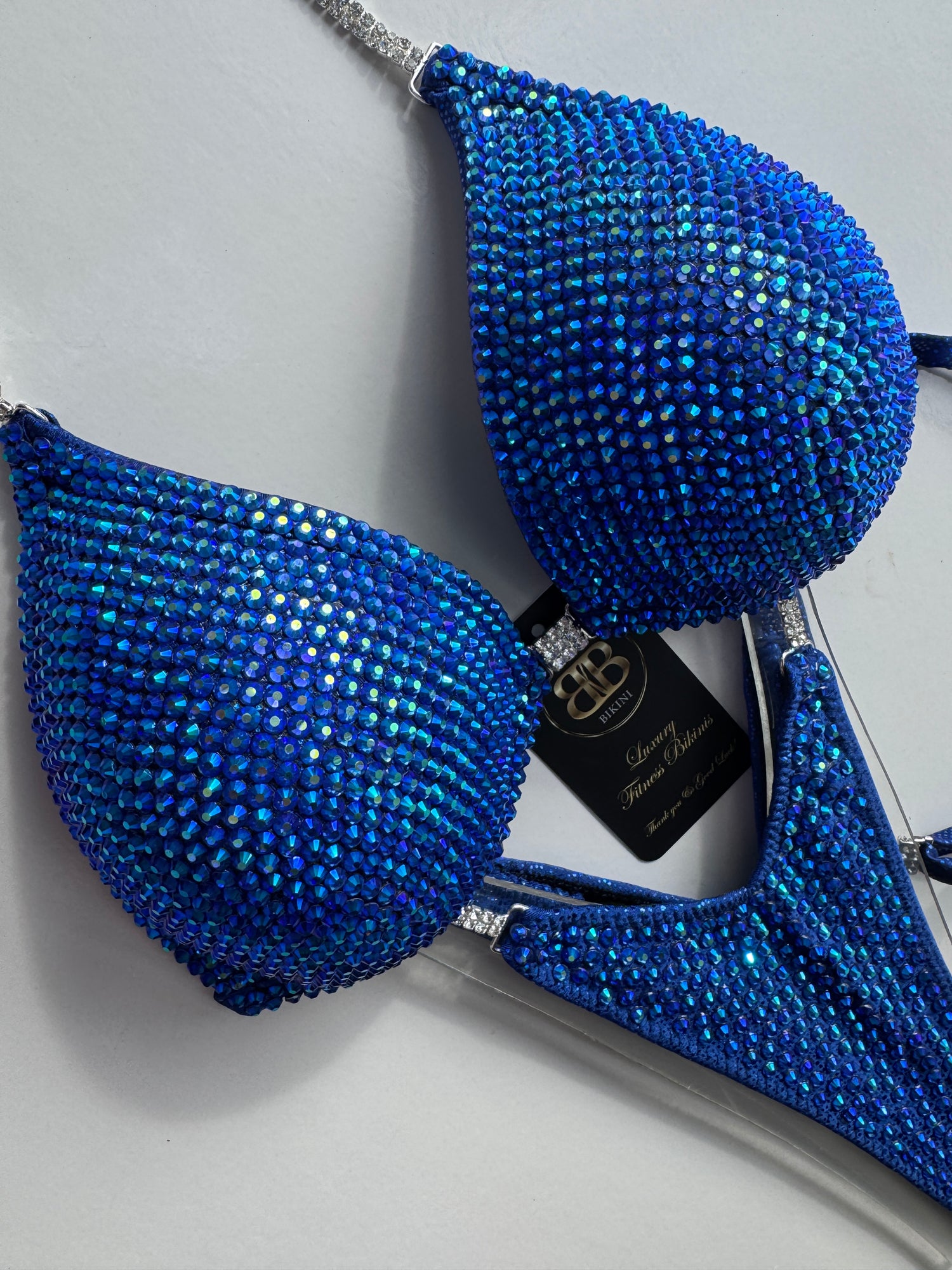 AB Sapphire blue triangle bikini - C/D bra cup