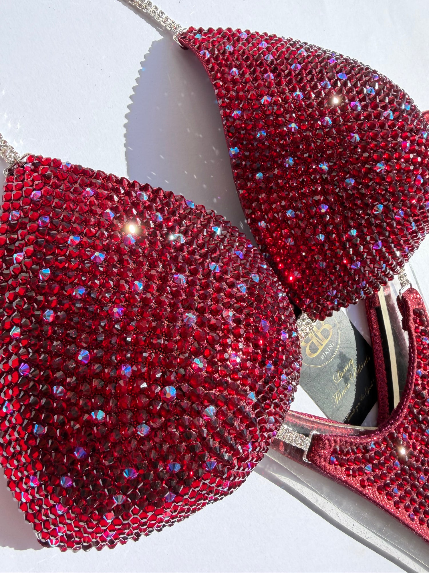 Burgundy red triangle bikini D cup -ready to buy (no.290)