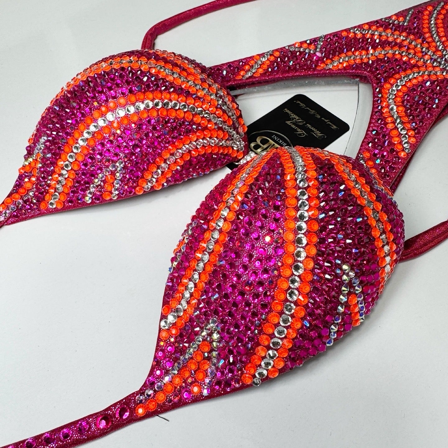 Pink fuchsia and neon orange NPC figure suit - C bra cup