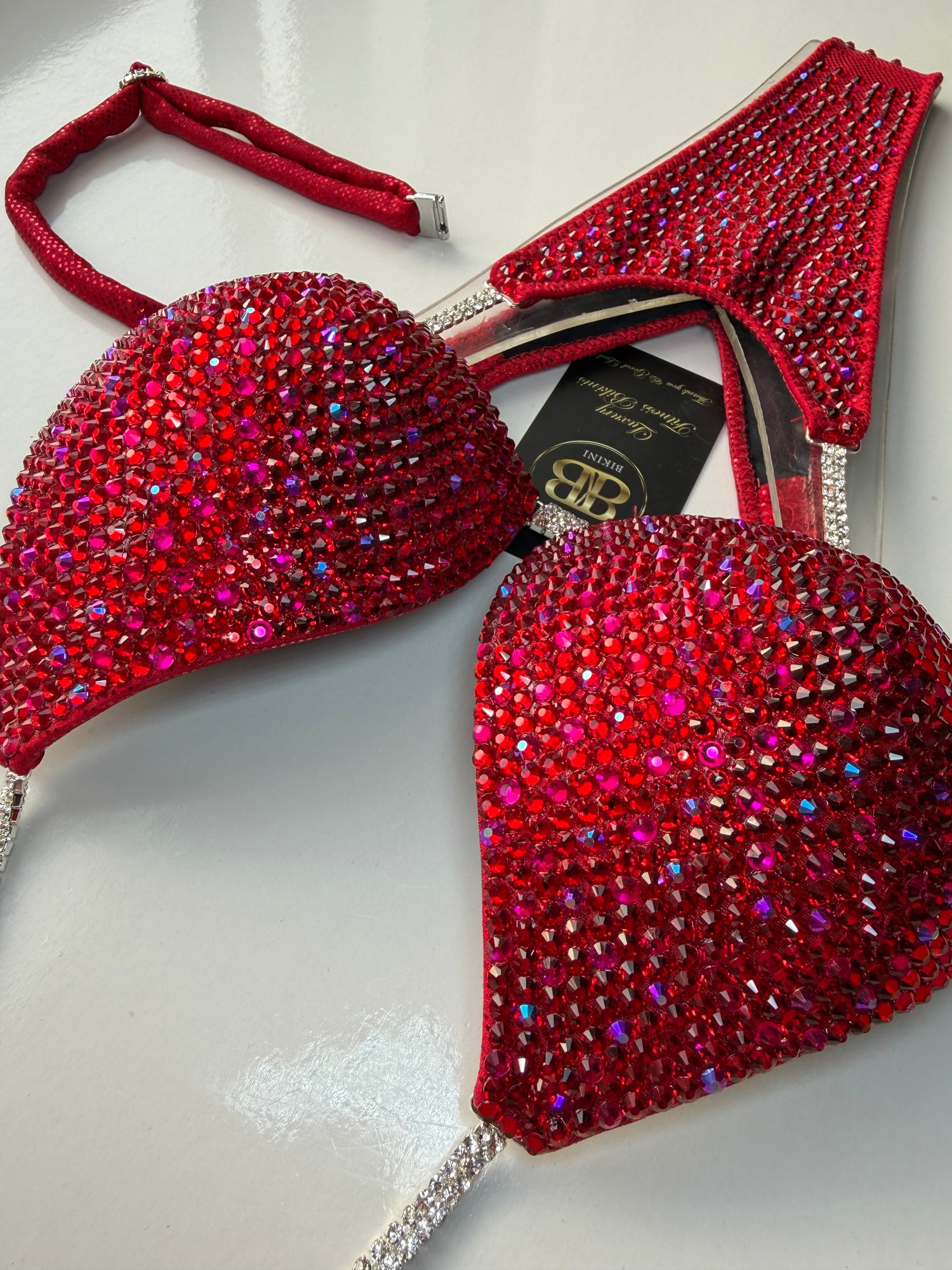 Ruby Red triangle bikini - A/B bra cup