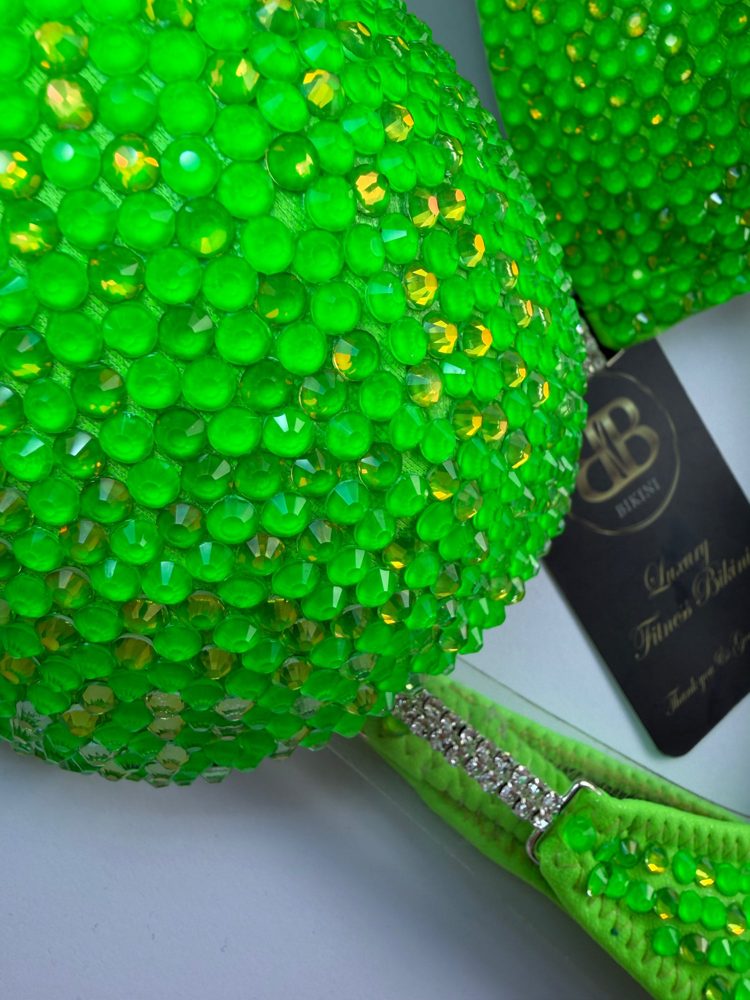 Neon Apple Green triangle bikini - C bra cup (no. 264) - ready to buy