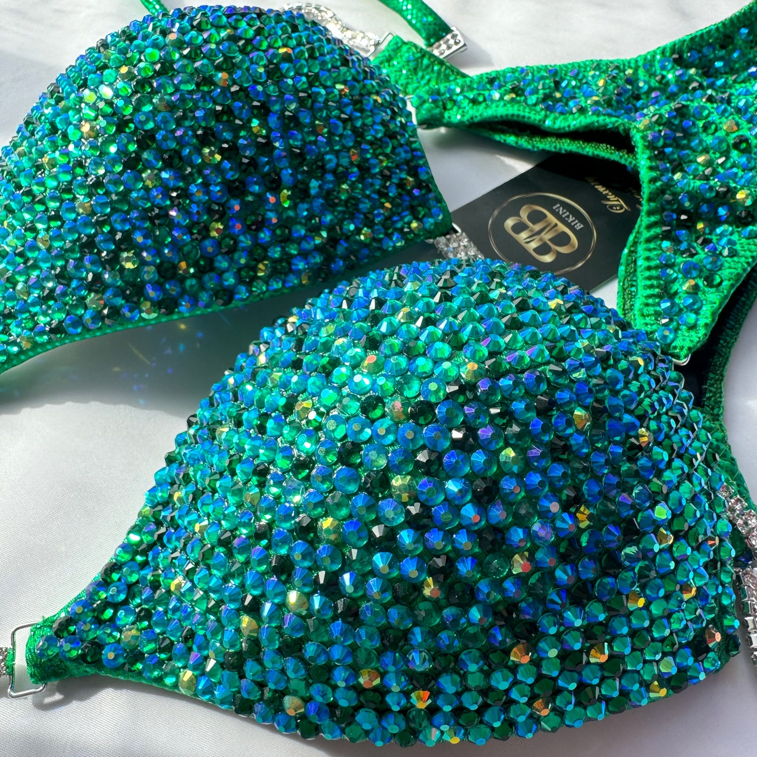 Spring Sea Green Triangle Competition Bikini