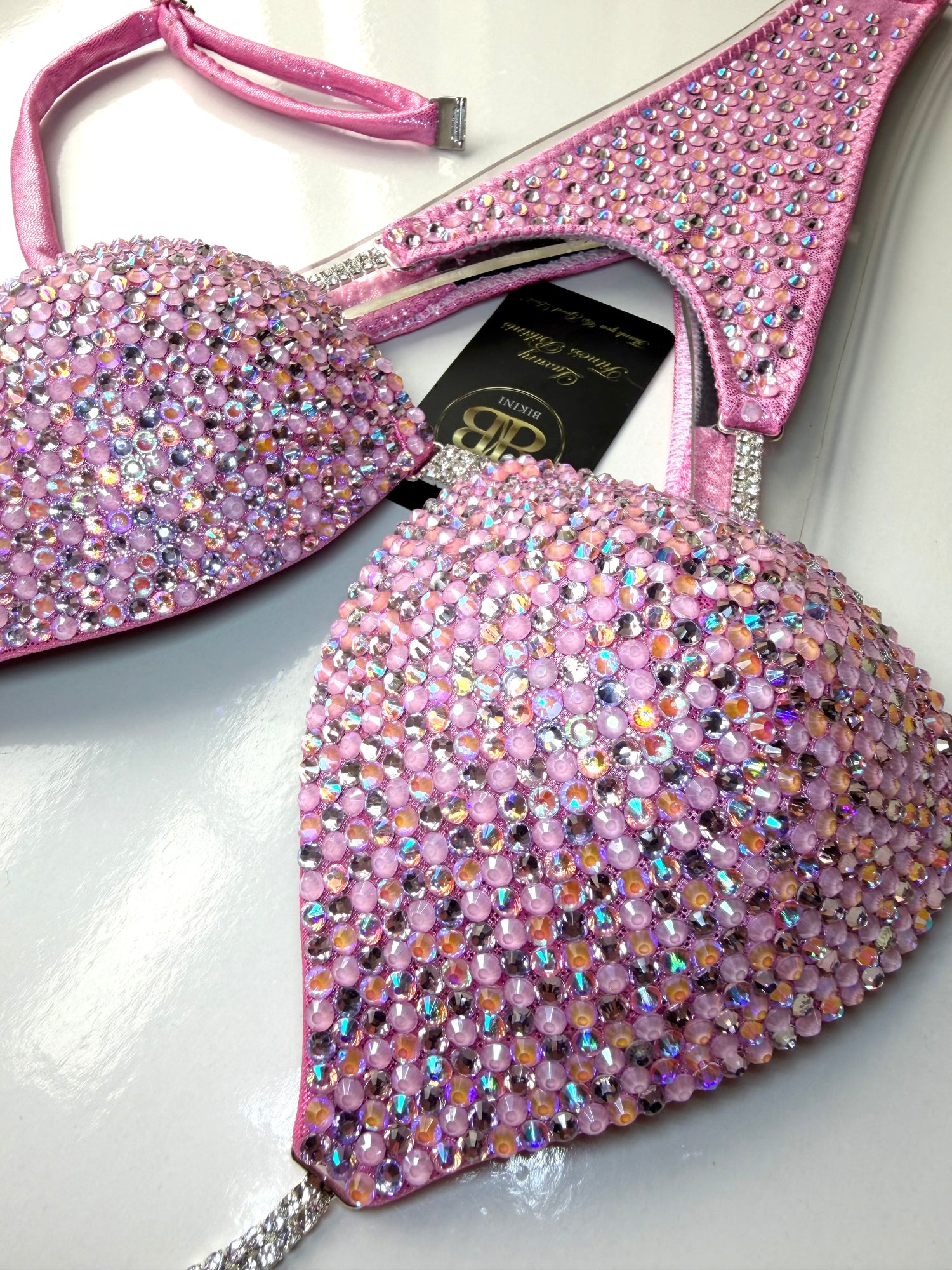 Soft Pink Triangle Competition Bikini - A/B bra cup