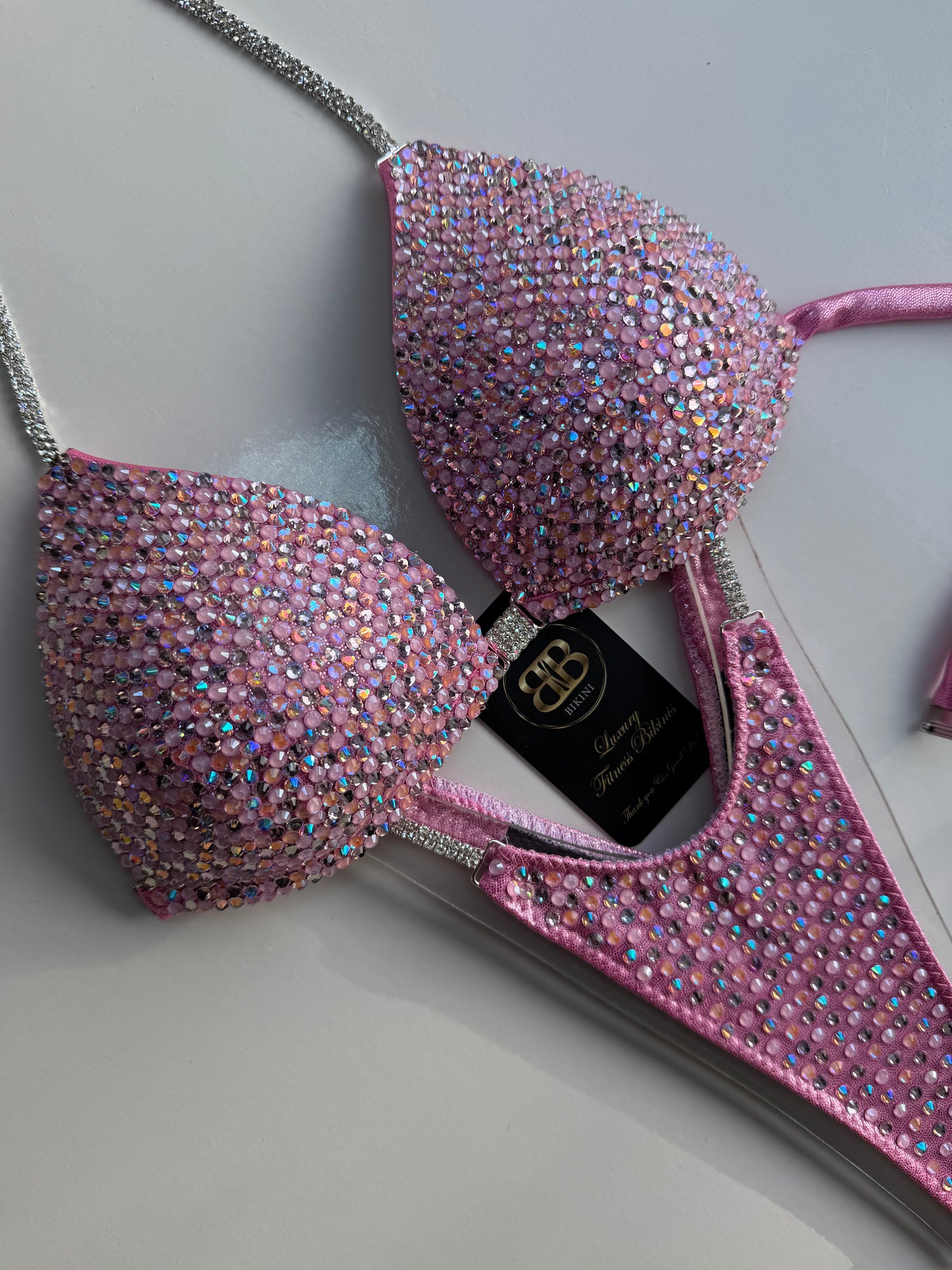 Soft Pink Triangle Competition Bikini - A/B bra cup