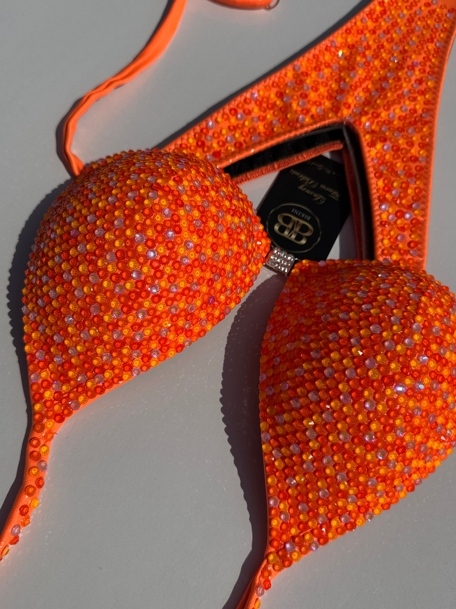 Brand new neon orange figure suit up to C bra cup