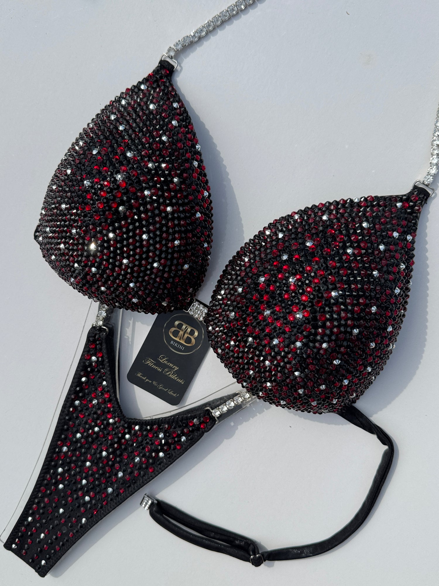Brand new NPC style dark burgundy red and black - DD/E bra cup