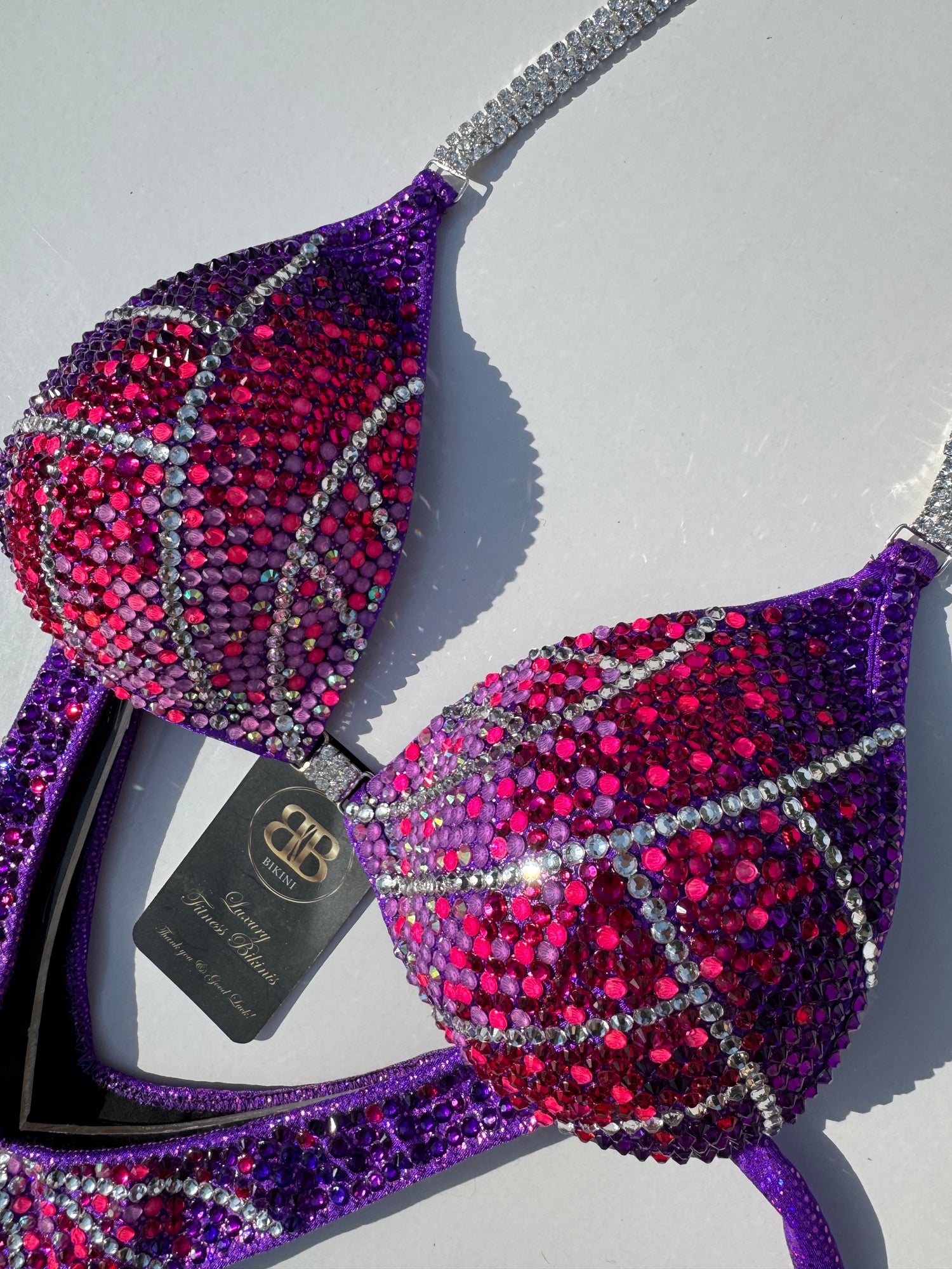 Brand new neon pink, purple ombre figure suit - C cup