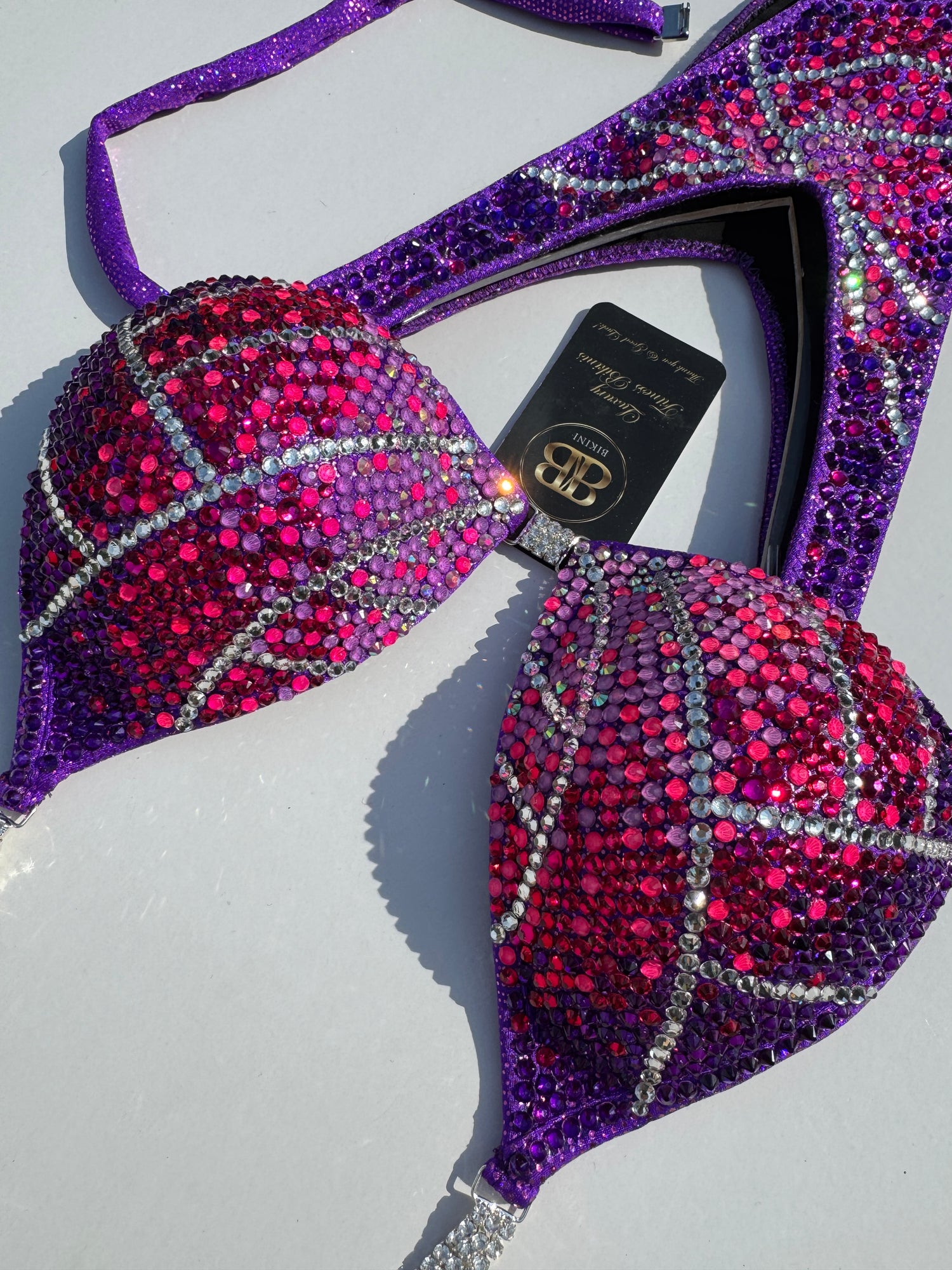 Brand new neon pink, purple ombre figure suit - C cup