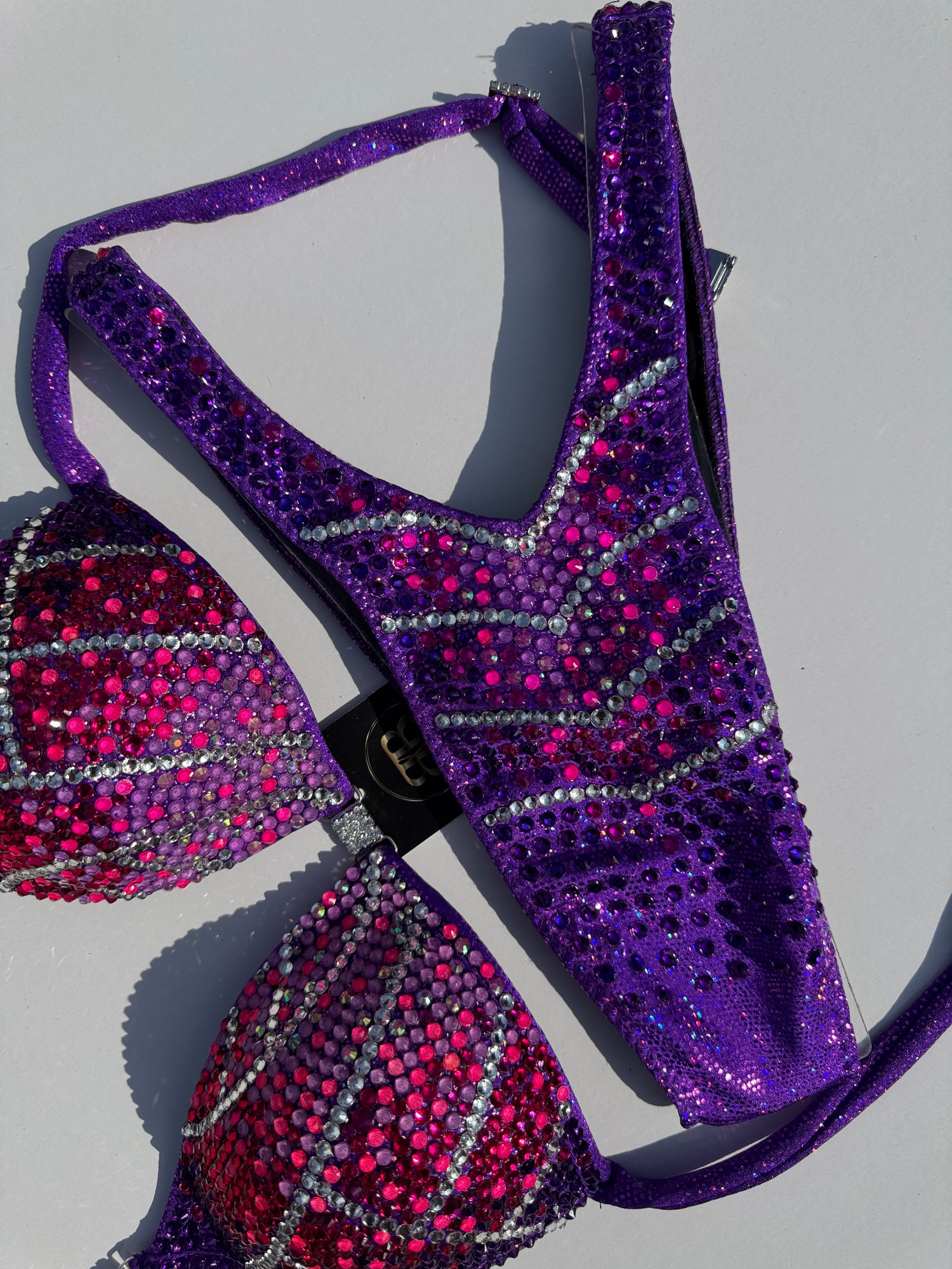 Brand new neon pink, purple ombre figure suit - C cup