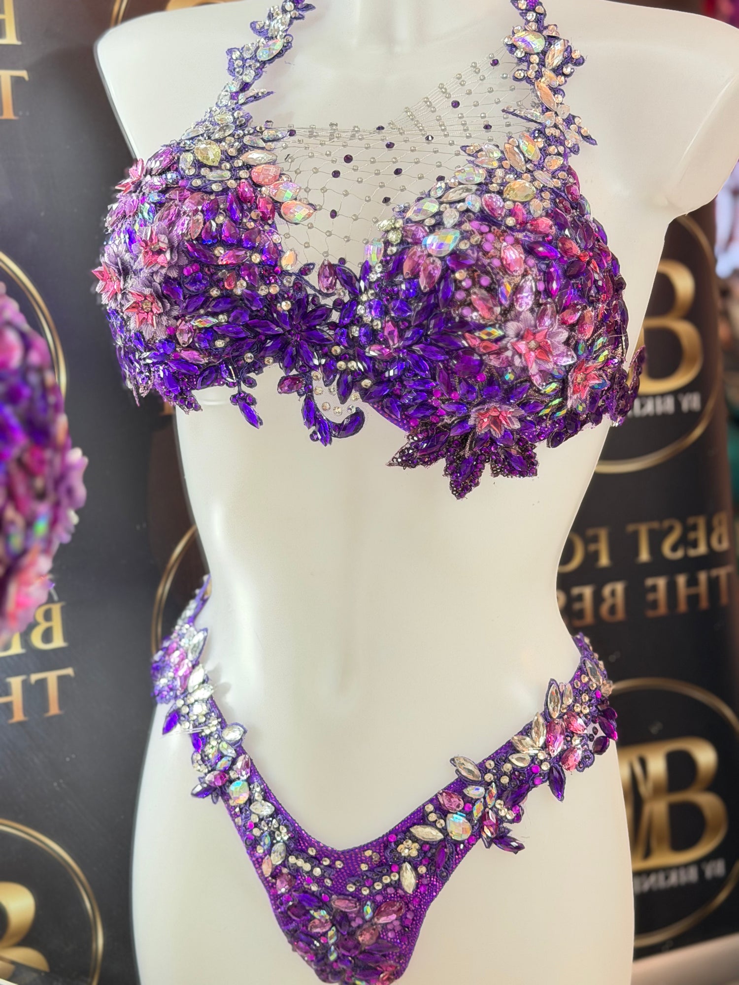 Purple, Lilac and Silver Diva/ Couture Bikini