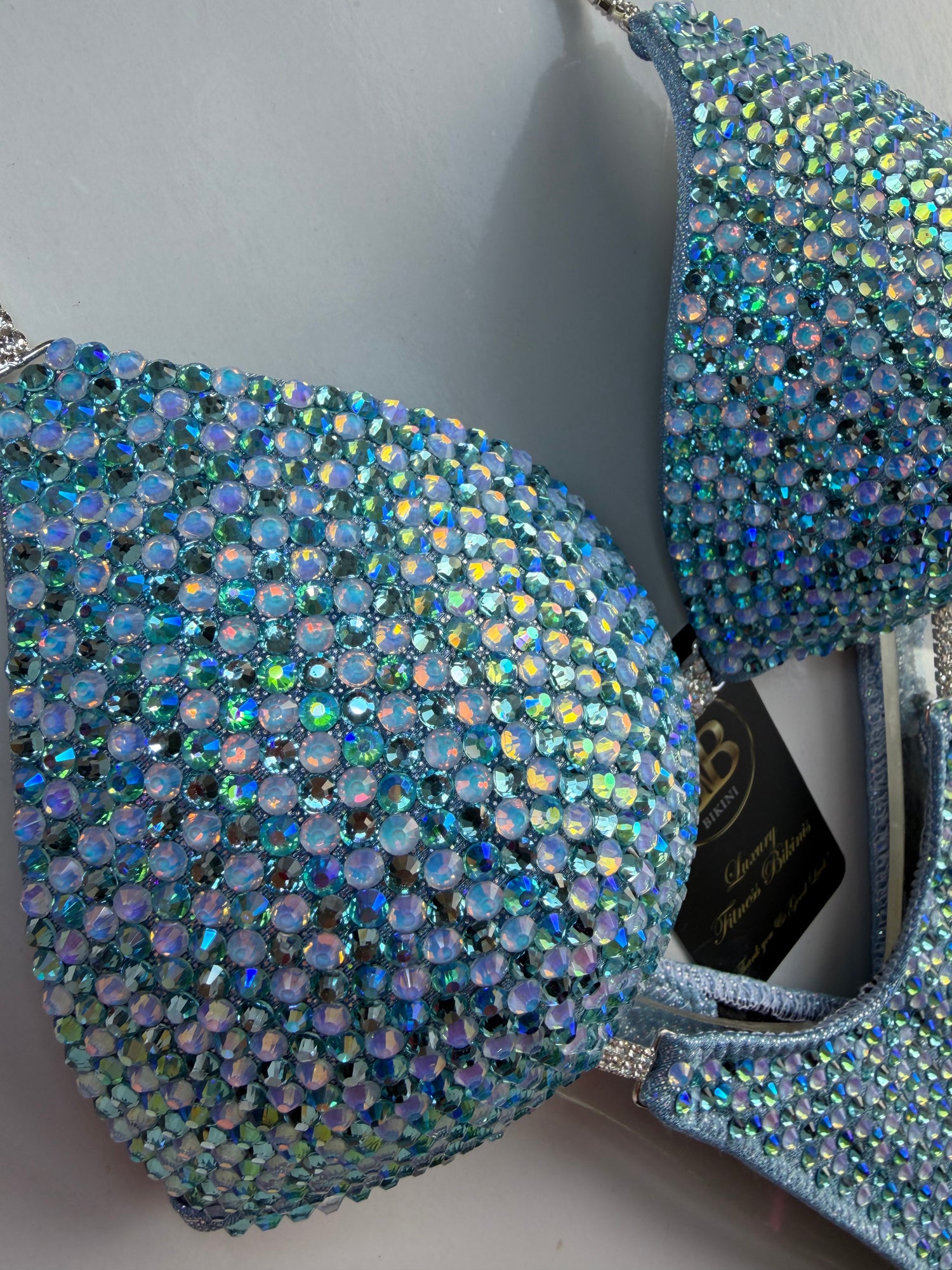 Frozen light blue triangle bikini - A/B bra cup (no. 263) - ready to buy