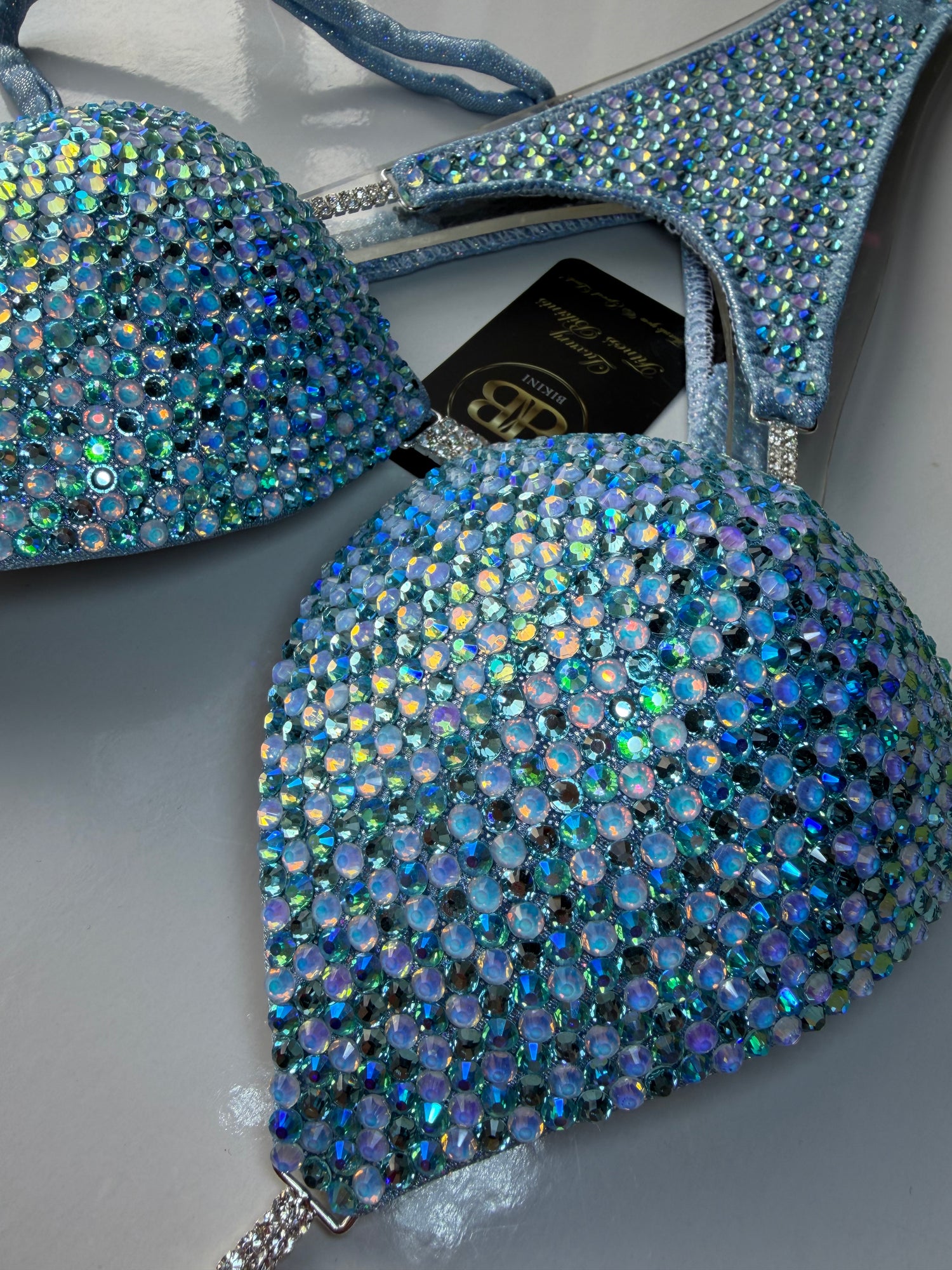 Frozen light blue triangle bikini - A/B bra cup (no. 263) - ready to buy