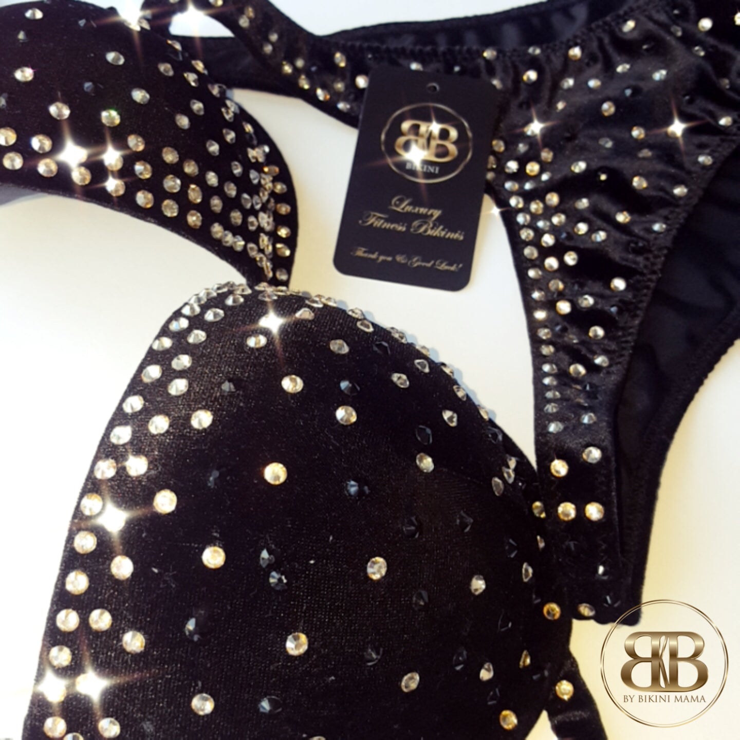 (Jodie)Black Velvet Competition Bikini Suit