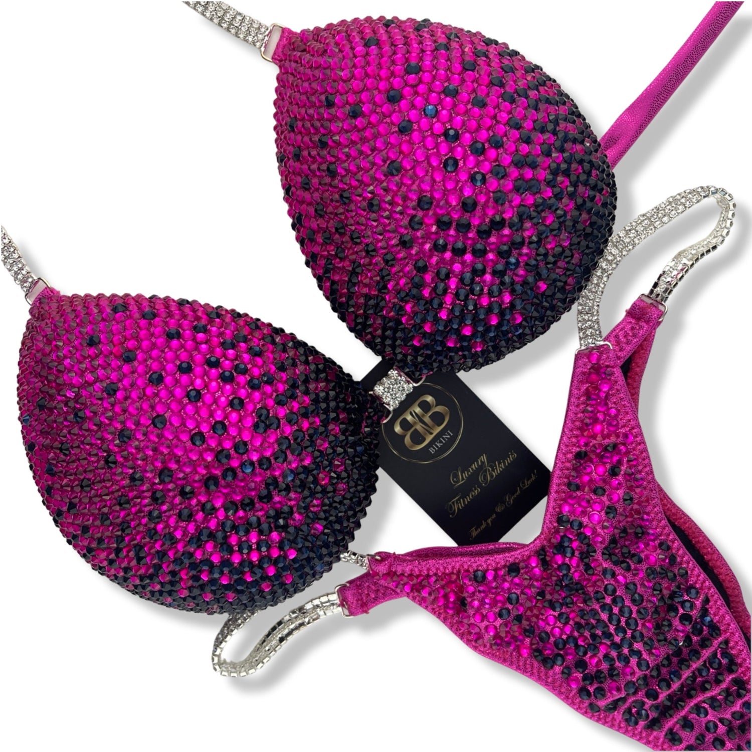 Rental - Fuchsia and Montana Ombre NPC style bikini - D cup (no.2)