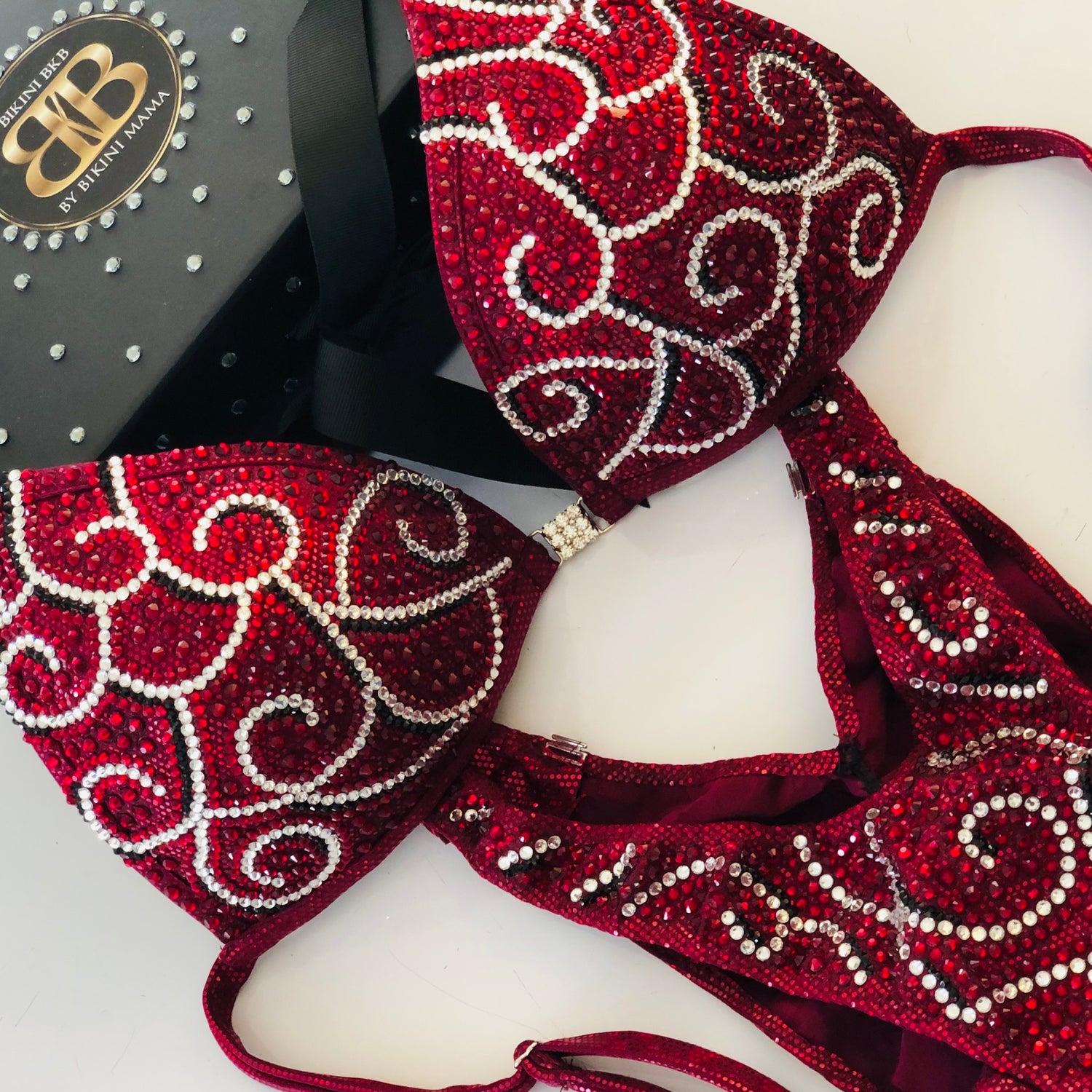 Burgundy Bodyfitness Competition Suit  (448)