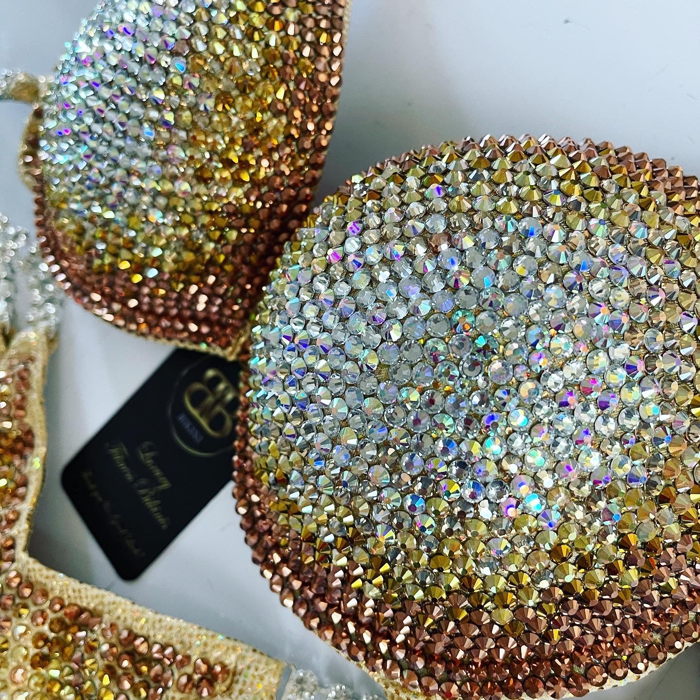 Middle Ombre Gold and Silver Competition Bikini or Wellness Suit (613