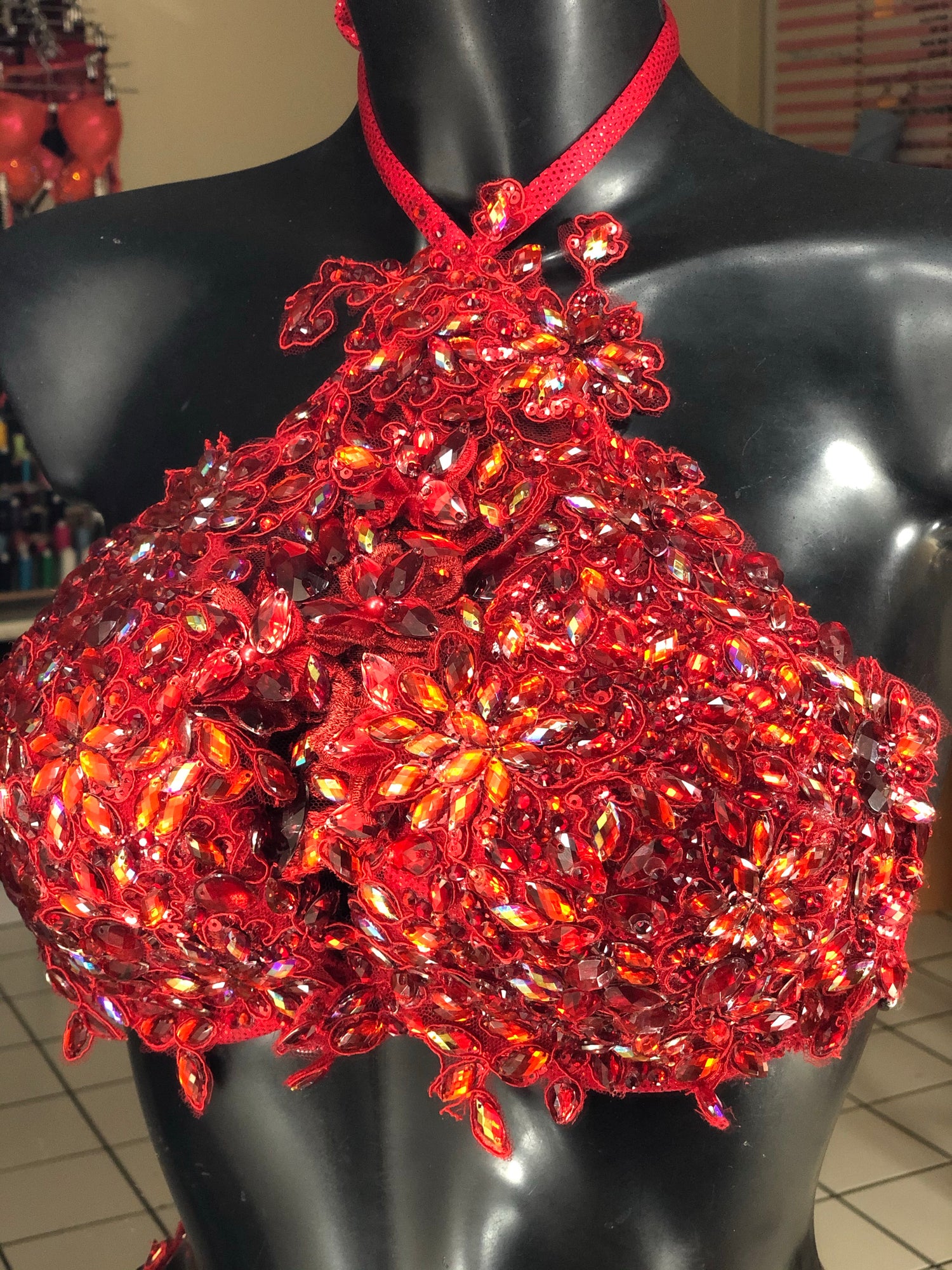Halter Neck Red Couture Bikini - Level 2