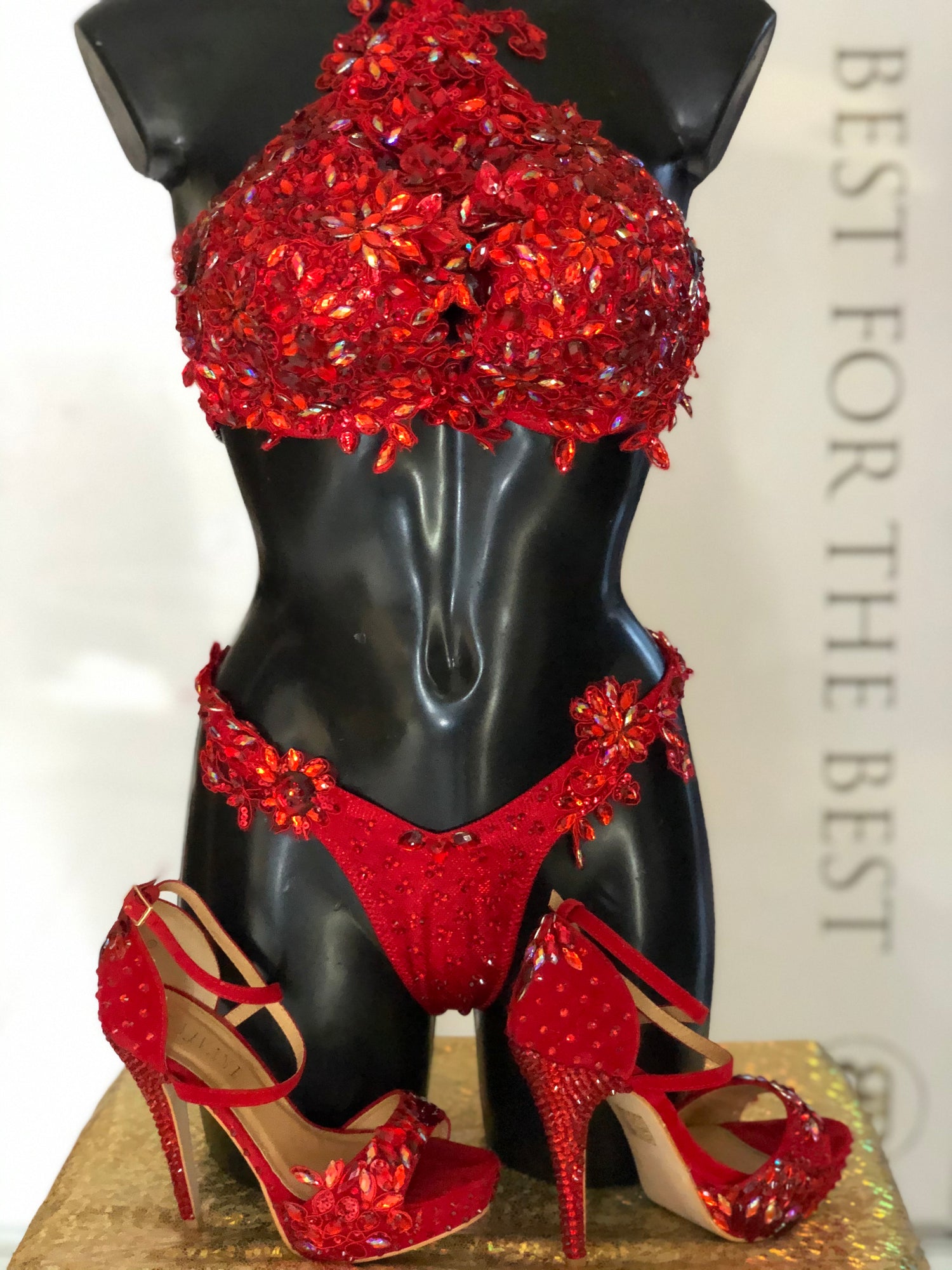 Halter Neck Red Couture Bikini - Level 2