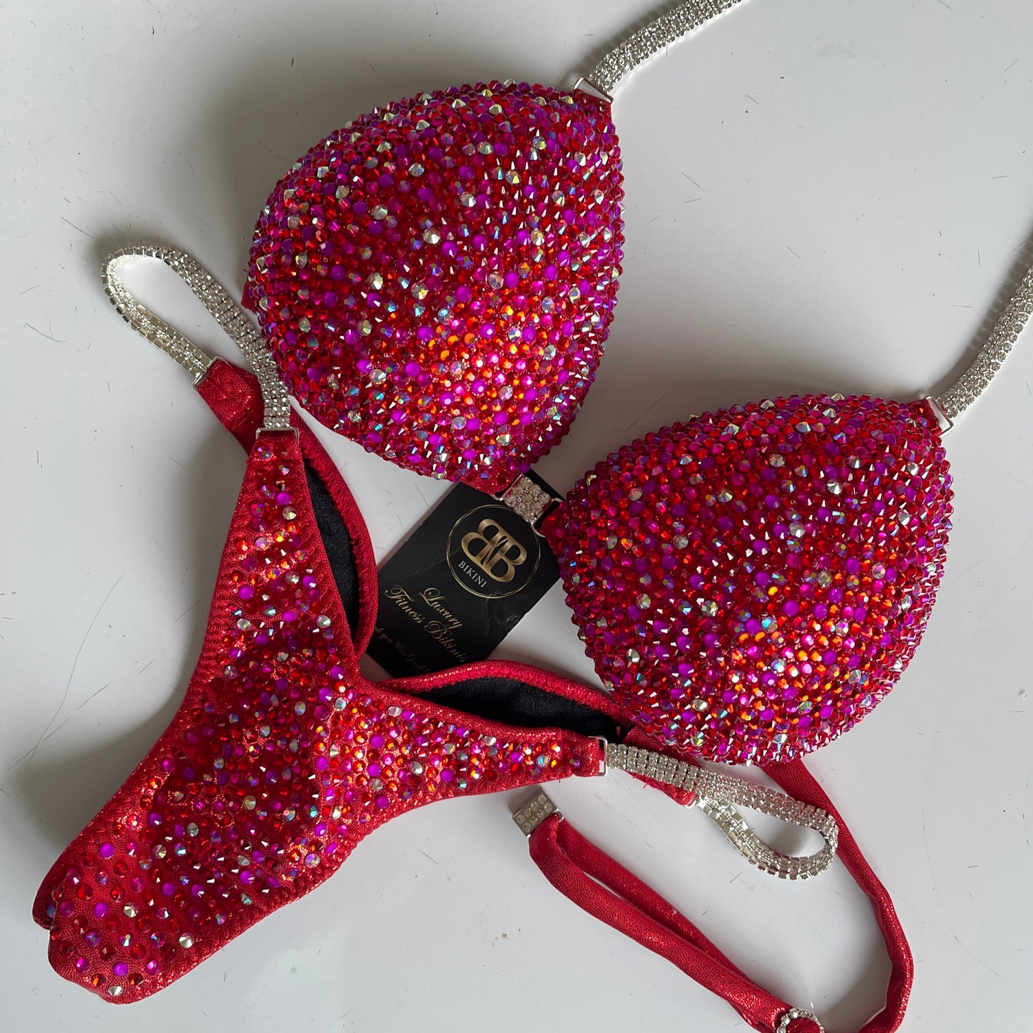 Rental - Raspberry Triangle ( NPC) competition bikini C cup